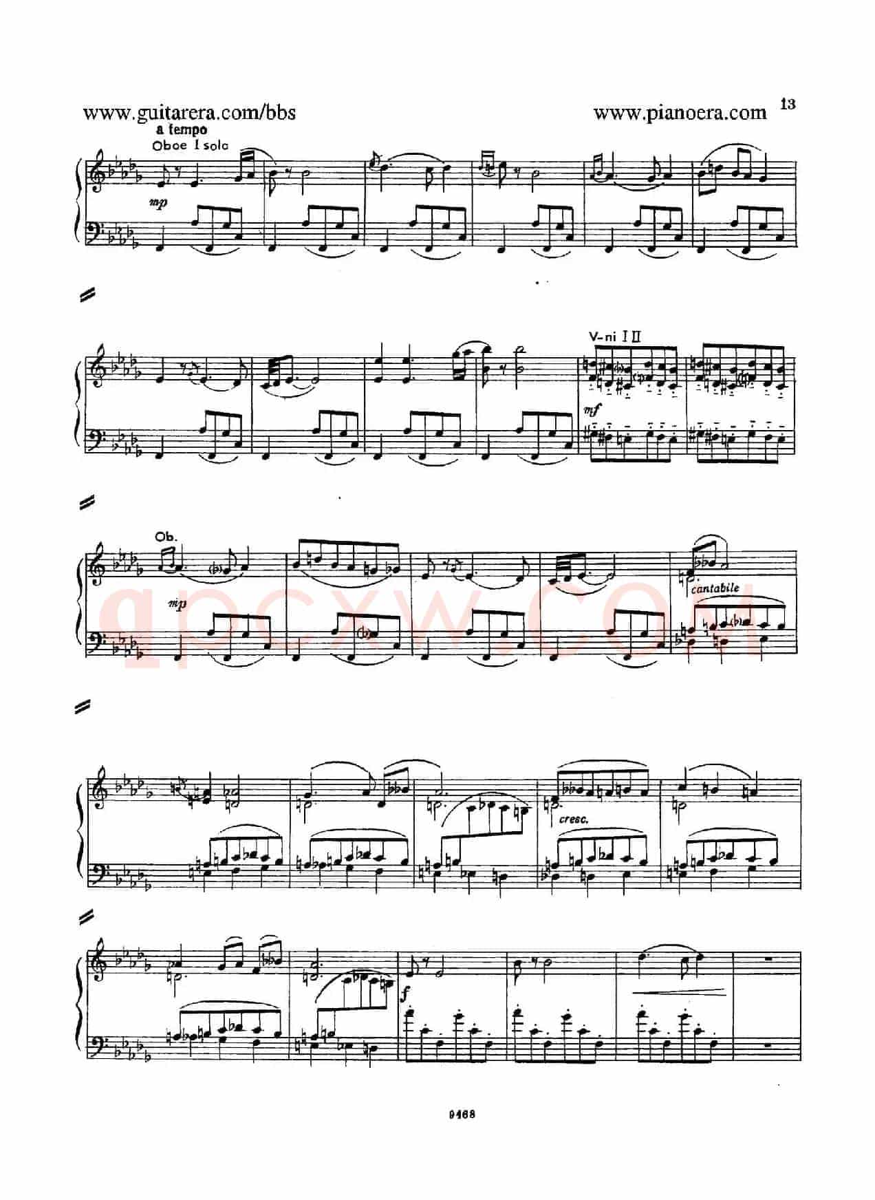 Piano Concerto in D-flat Major Op.37(降D大调钢琴协奏曲·Ⅰ·双钢琴)