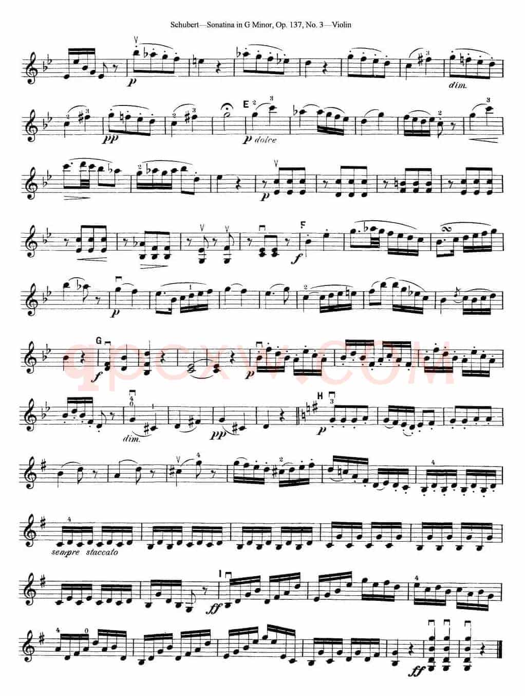 Violin Sonatina in G minor Op.137 No.3