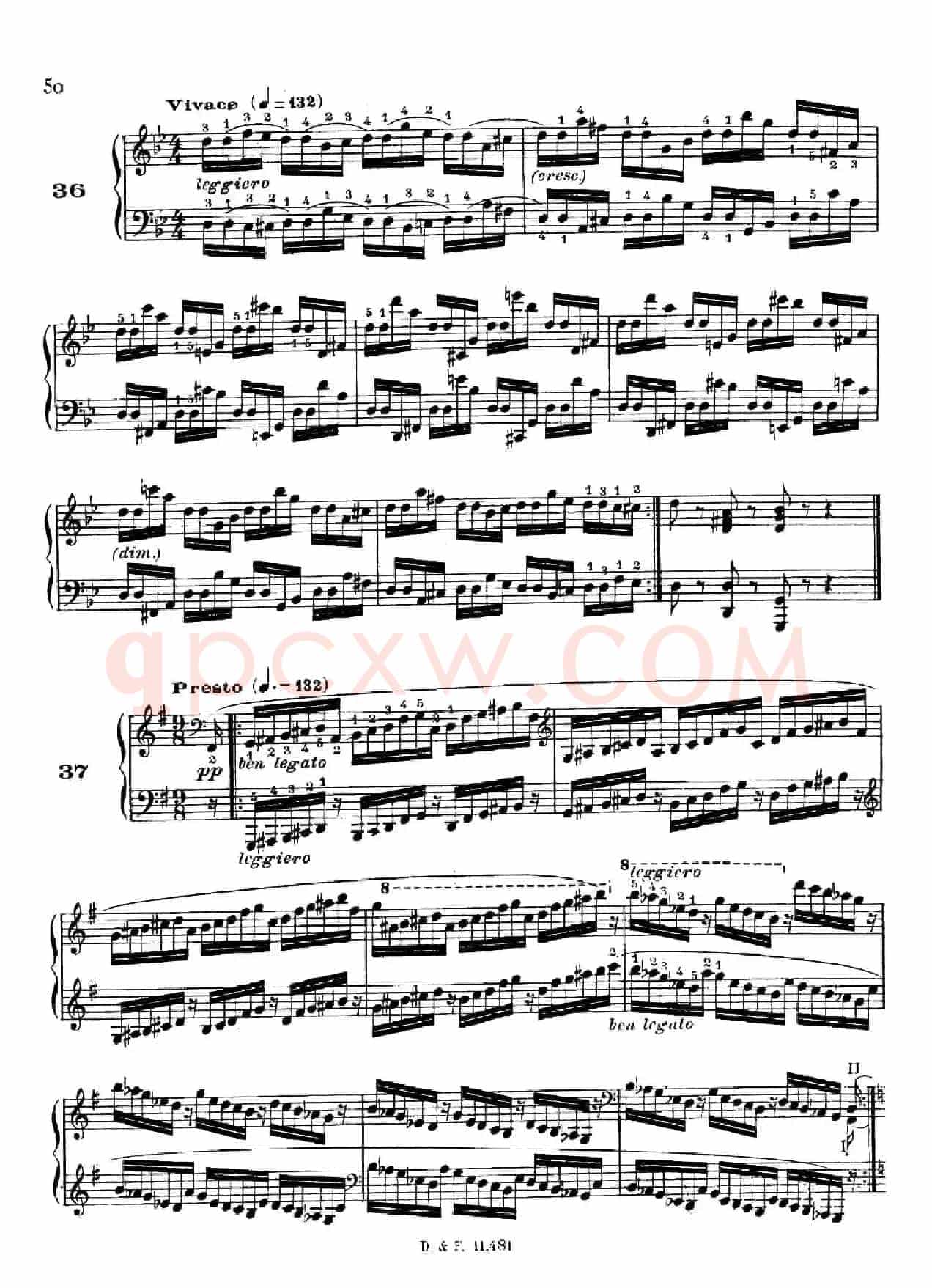 51 Exercises, WoO 6(51首钢琴练习 31—37)