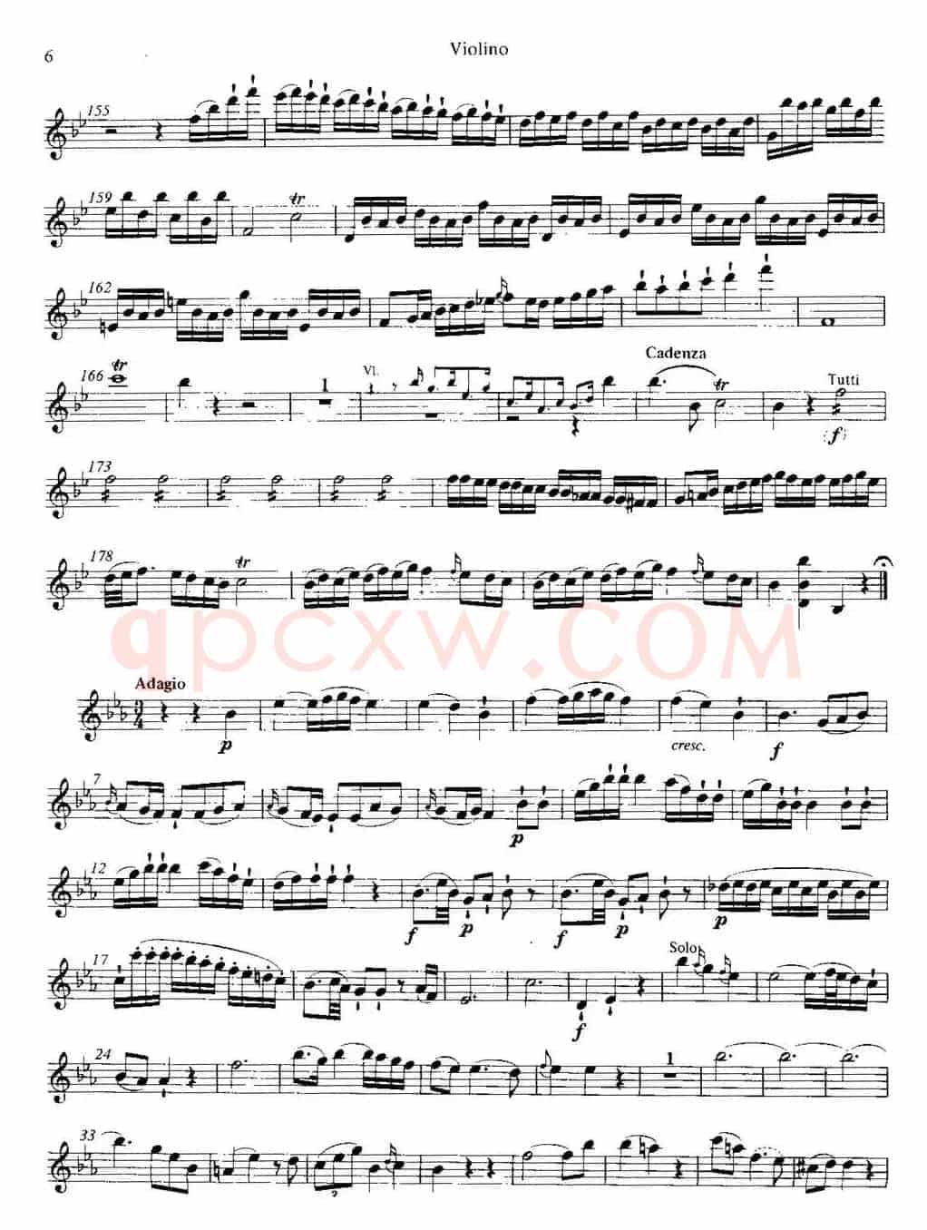 降B大调第一小提琴协奏曲 KV207