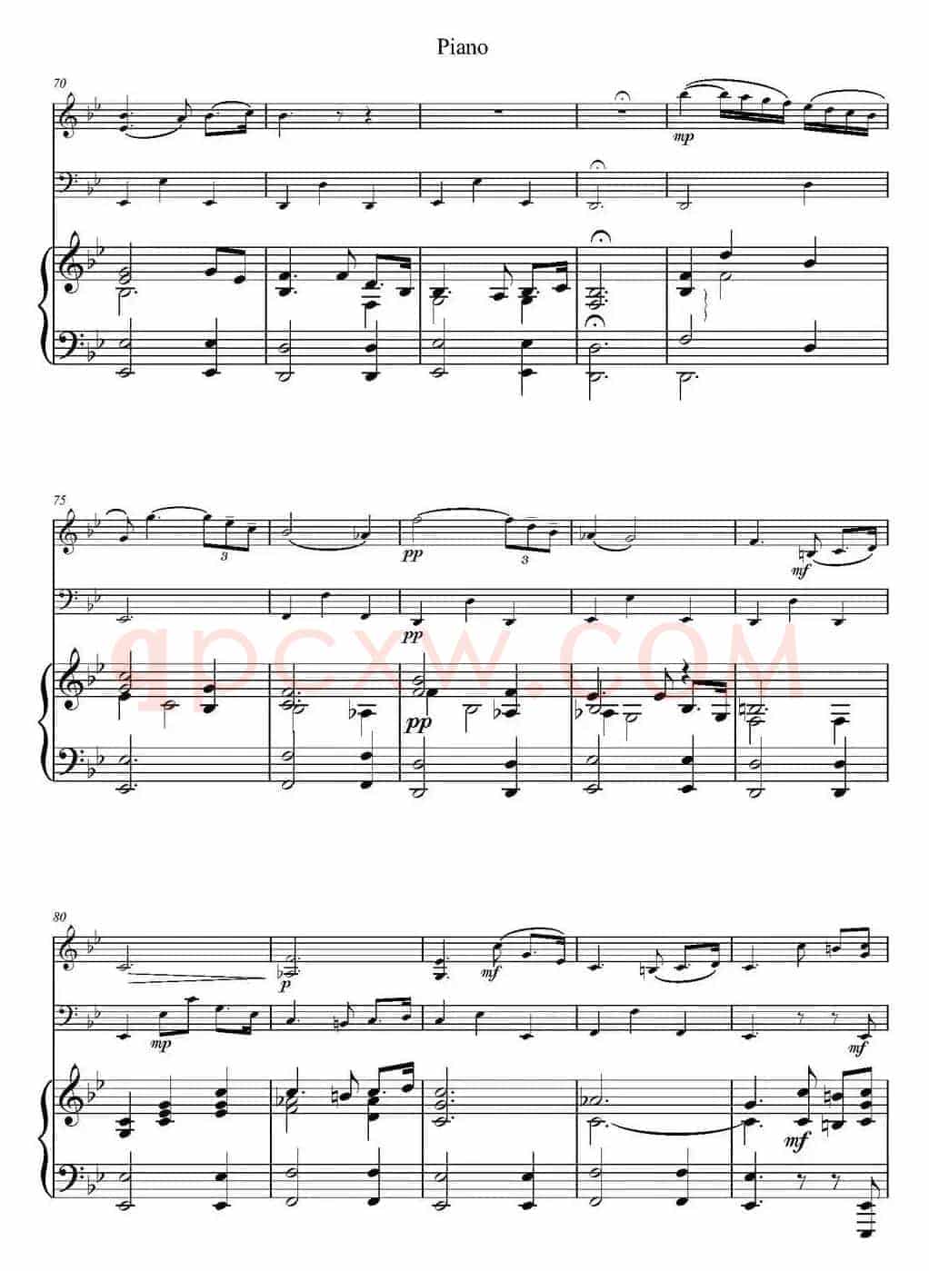 Adagio（小提琴+大提琴+钢琴伴奏、T.Albinoni作曲版）