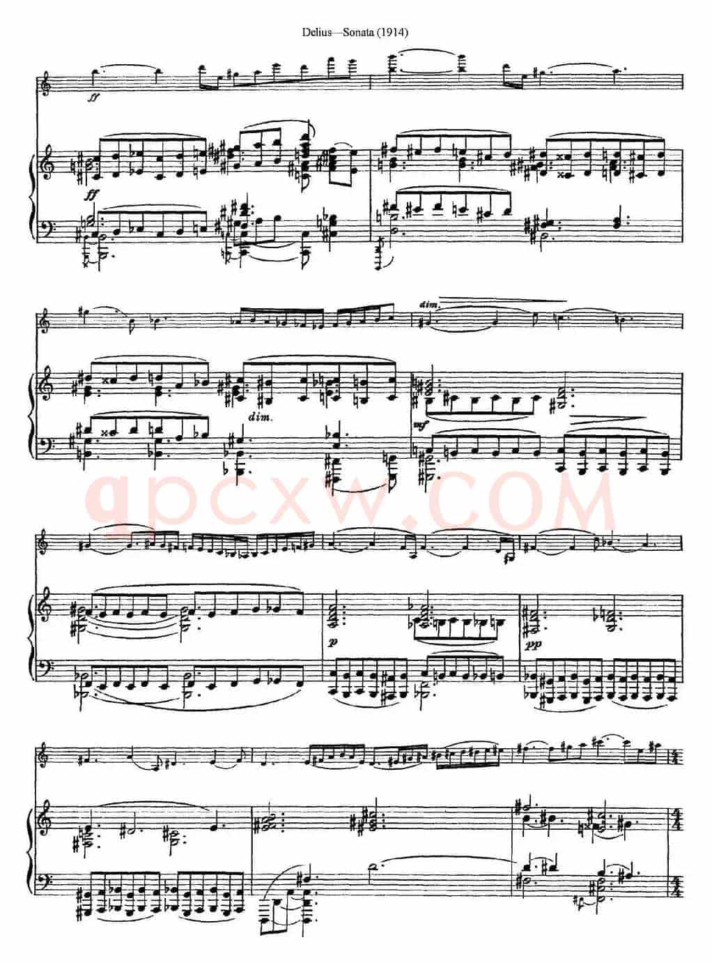 Delius Sonata（小提琴+钢琴伴奏）
