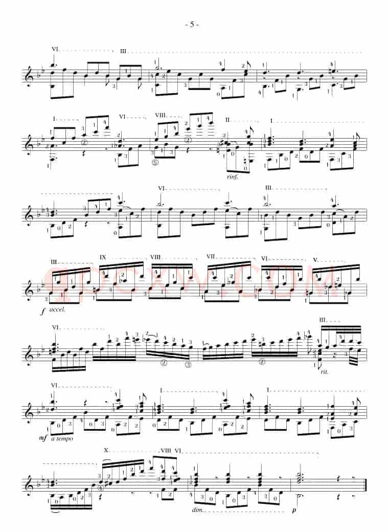 Napoleon Coste《25 Studies,Op.38》（STUDY 18）