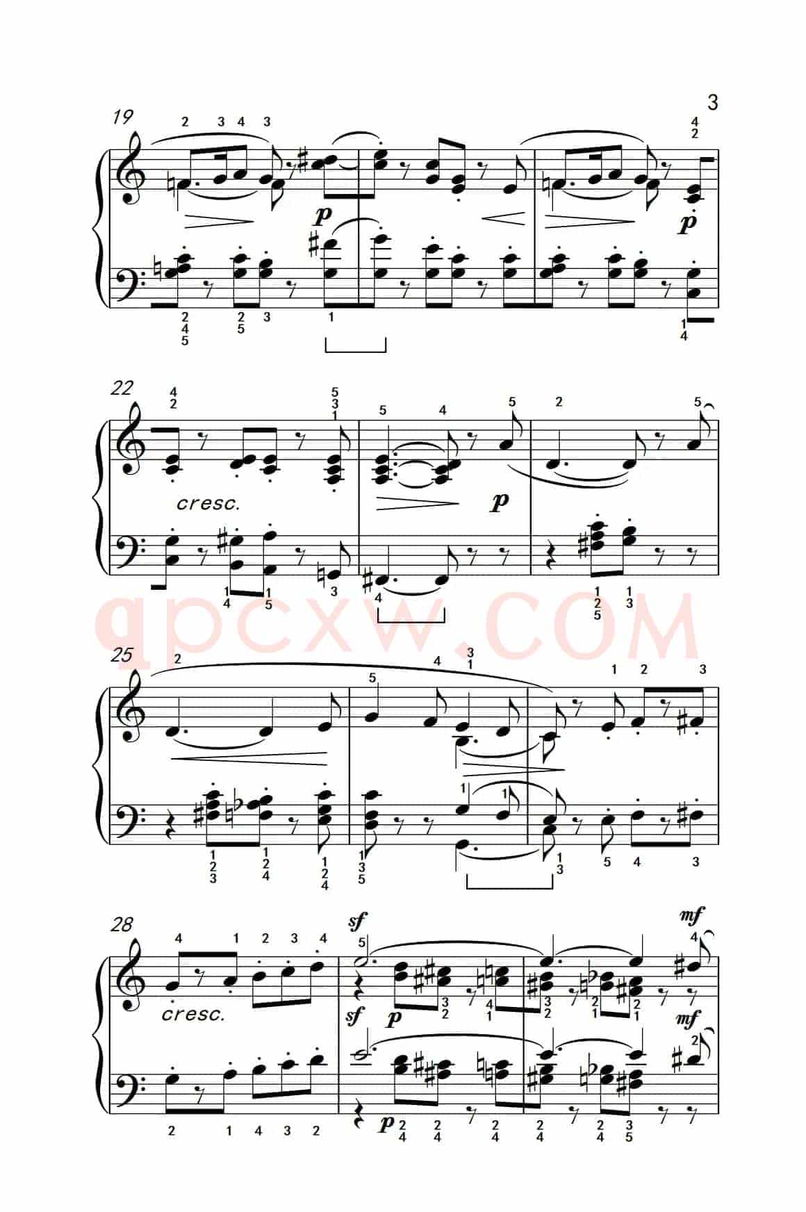 第六级 1.小精灵舞曲（中央音乐学院 钢琴（业余）考级教程 4-6级）