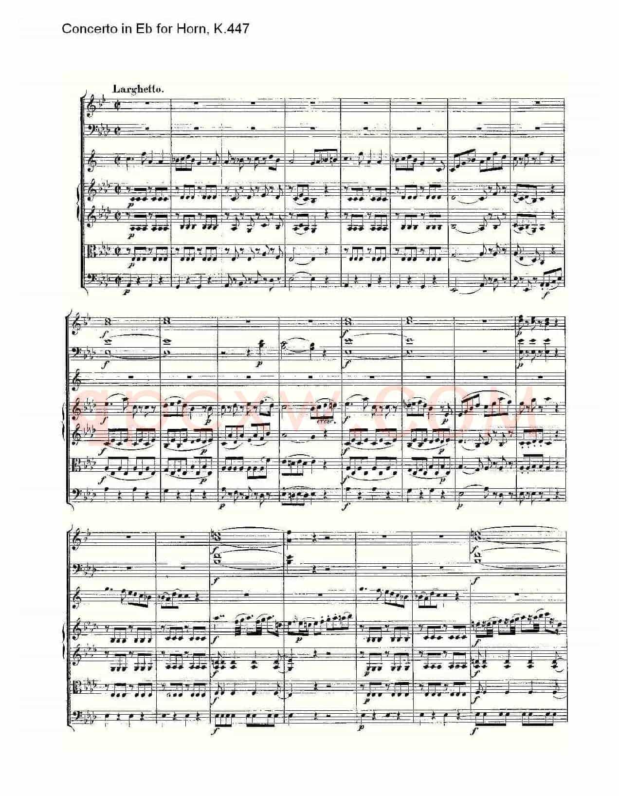 Concerto in Eb for Horn, K.447(Eb调法国号协奏曲, K.447)