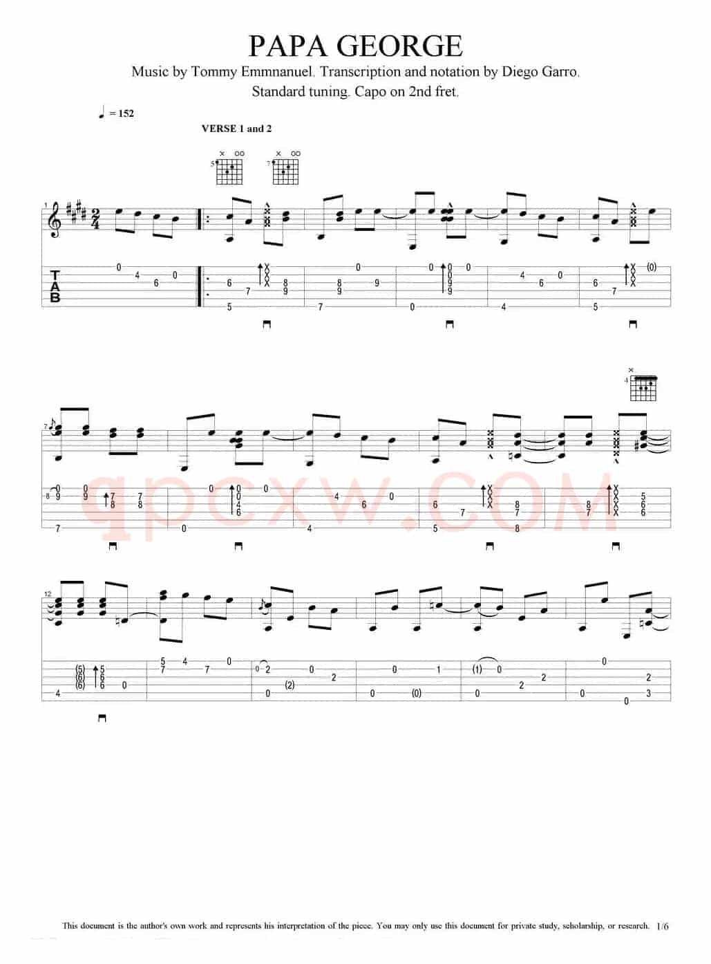 tommy emmanuel：papa george（指弹吉他）