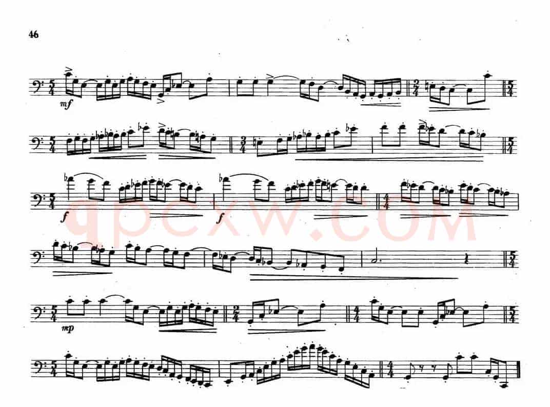大管高级练习曲 第二部分 节奏练习（9）
