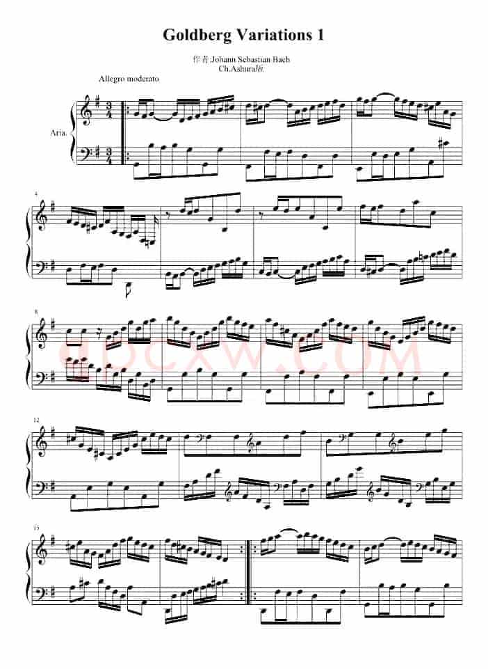 Goldberg Variations 1（哥德堡变奏曲）