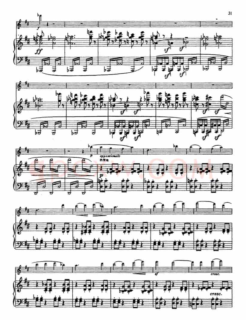第四协奏曲（D小调）（小提琴+钢琴）