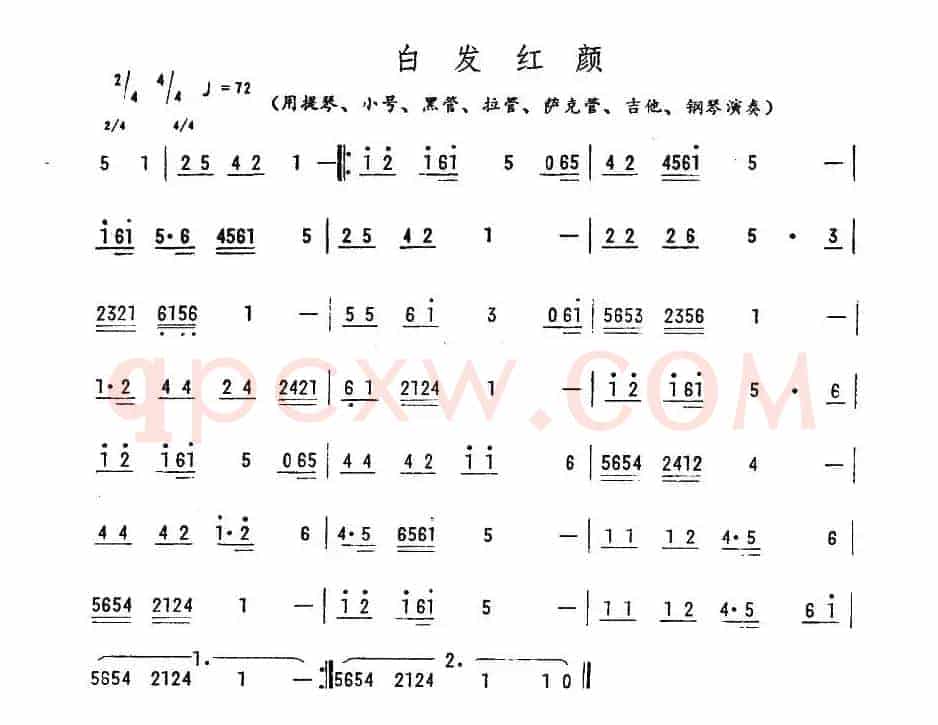 白发红颜