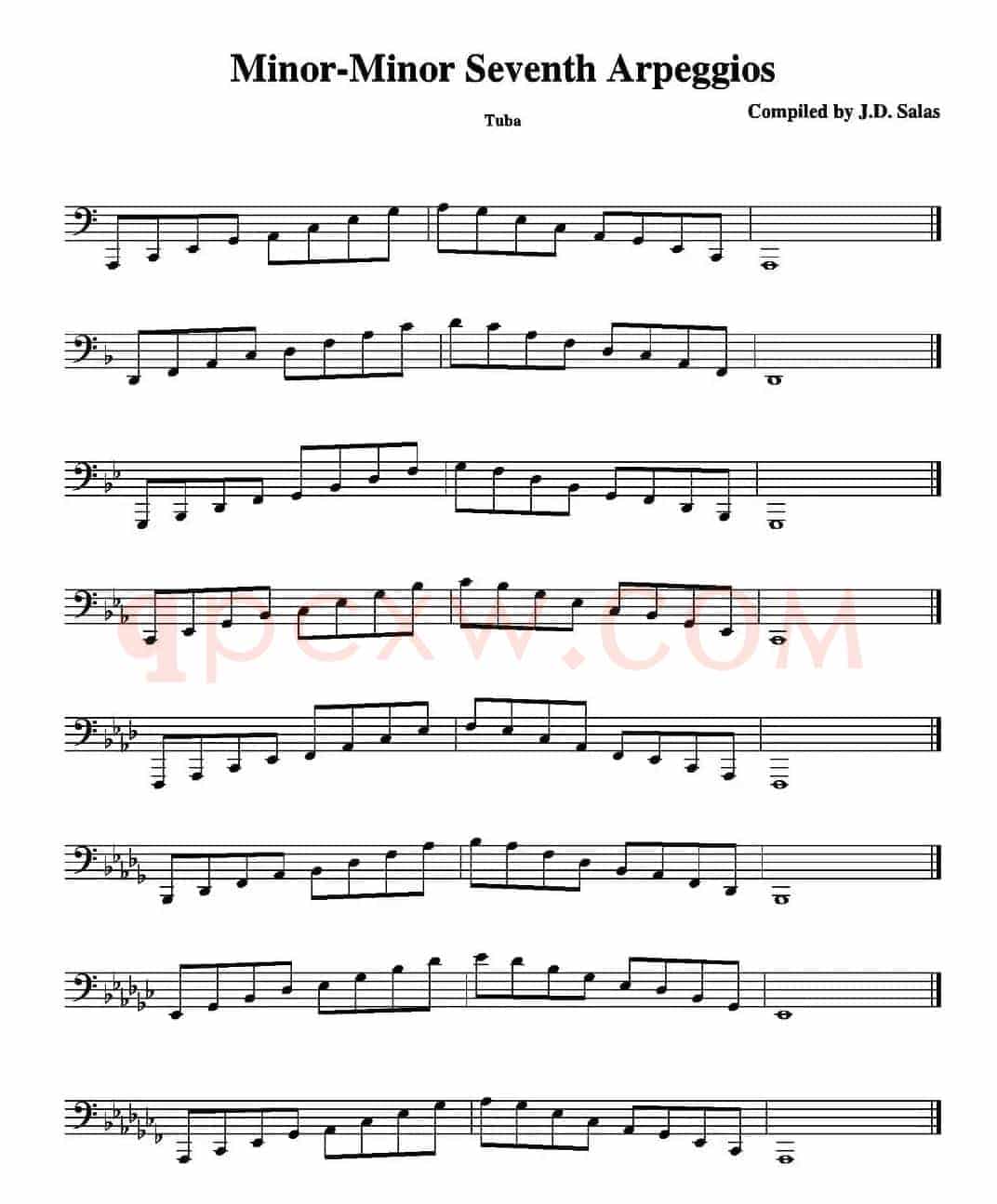 Minor-Minor 7th Arpeggios - Tuba（大号练习教材选曲）