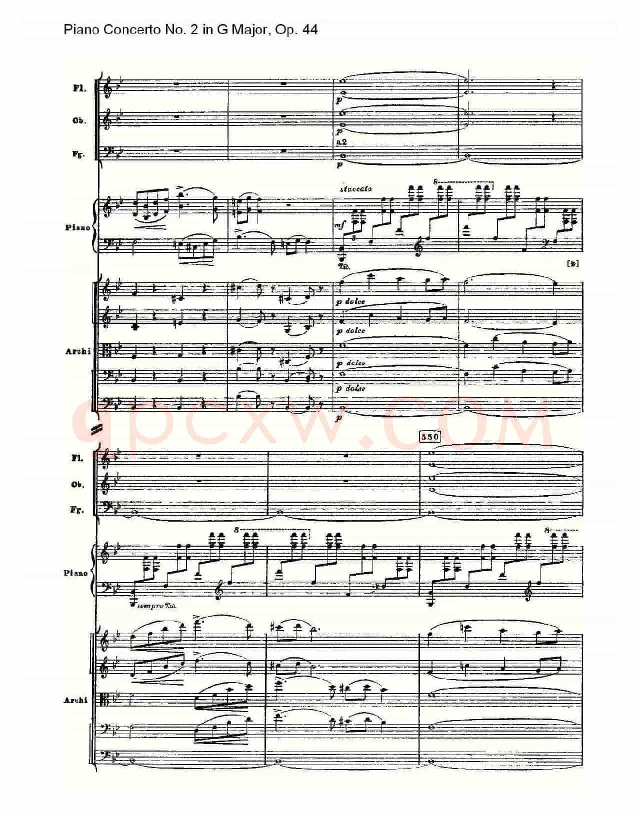 G大调第二钢琴协奏曲, Op.44第一乐章(三)