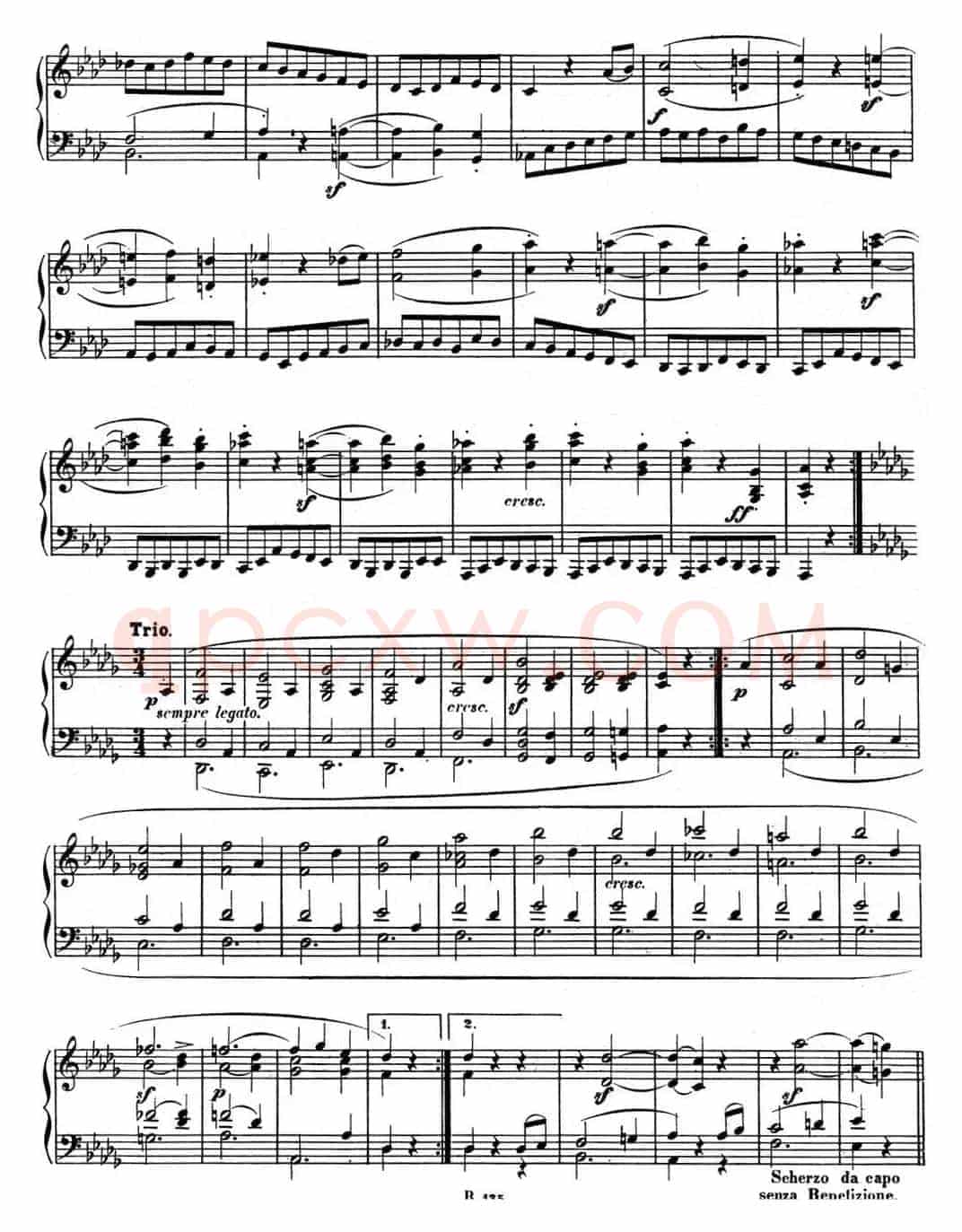 贝多芬钢琴奏鸣曲12 葬礼进行曲 降A大调 Op.26 A-flat major