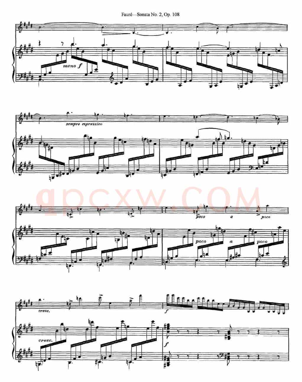 Violin Sonata No.2 Op.108（小提琴+钢琴伴奏）