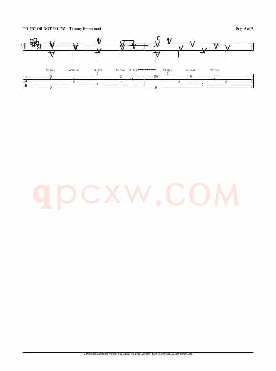 tommy emmanuel：to b or not to b（指弹吉它）