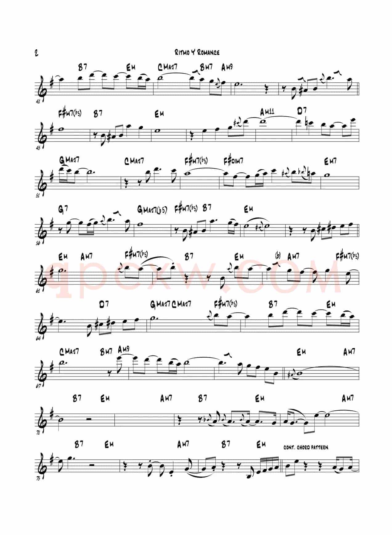 Ritmo Y Romanc（Eb Part）