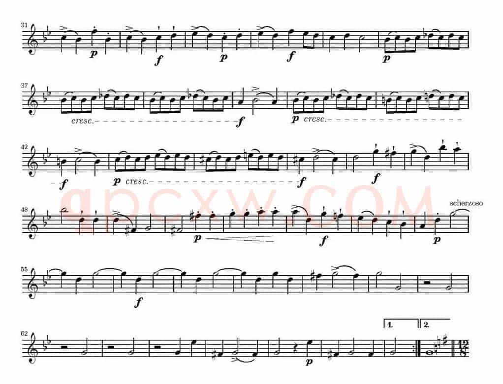 Op.6 VIII. Concerto Grosso（大协奏曲）（四重奏第一小提琴分谱）