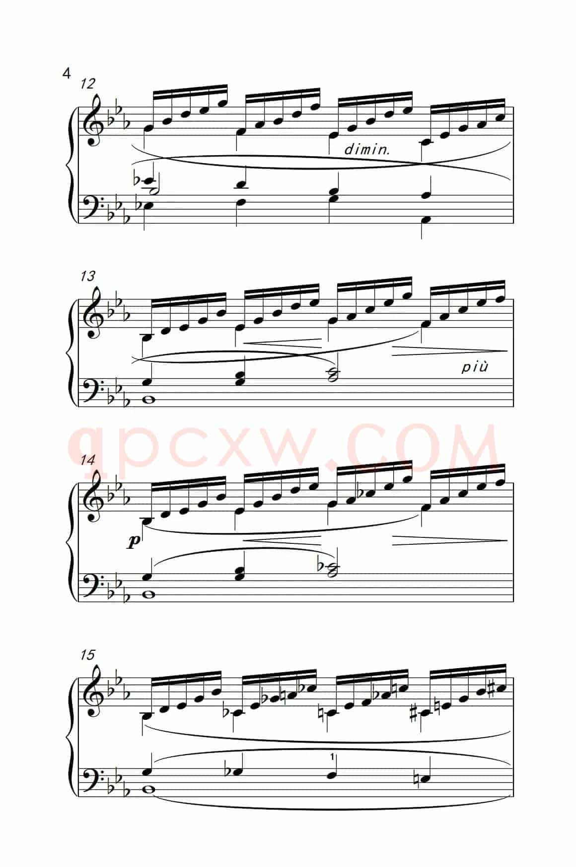 莫什科夫斯基 钢琴练习曲（第十四首）