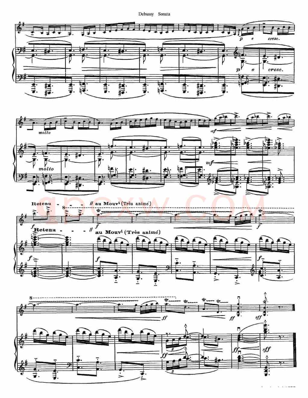 Debussy Sonata（小提琴+钢琴伴奏）