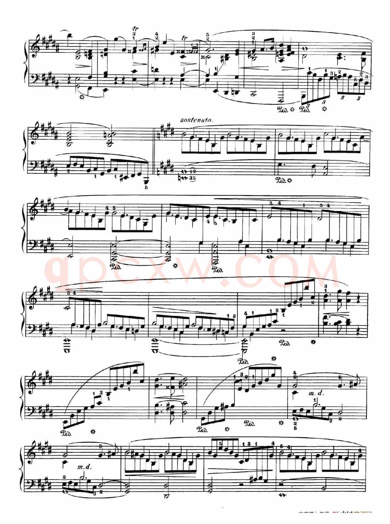 Piano Sonata No.3 in b Minor Op.58(b小调第三钢琴奏鸣曲·第三乐章)