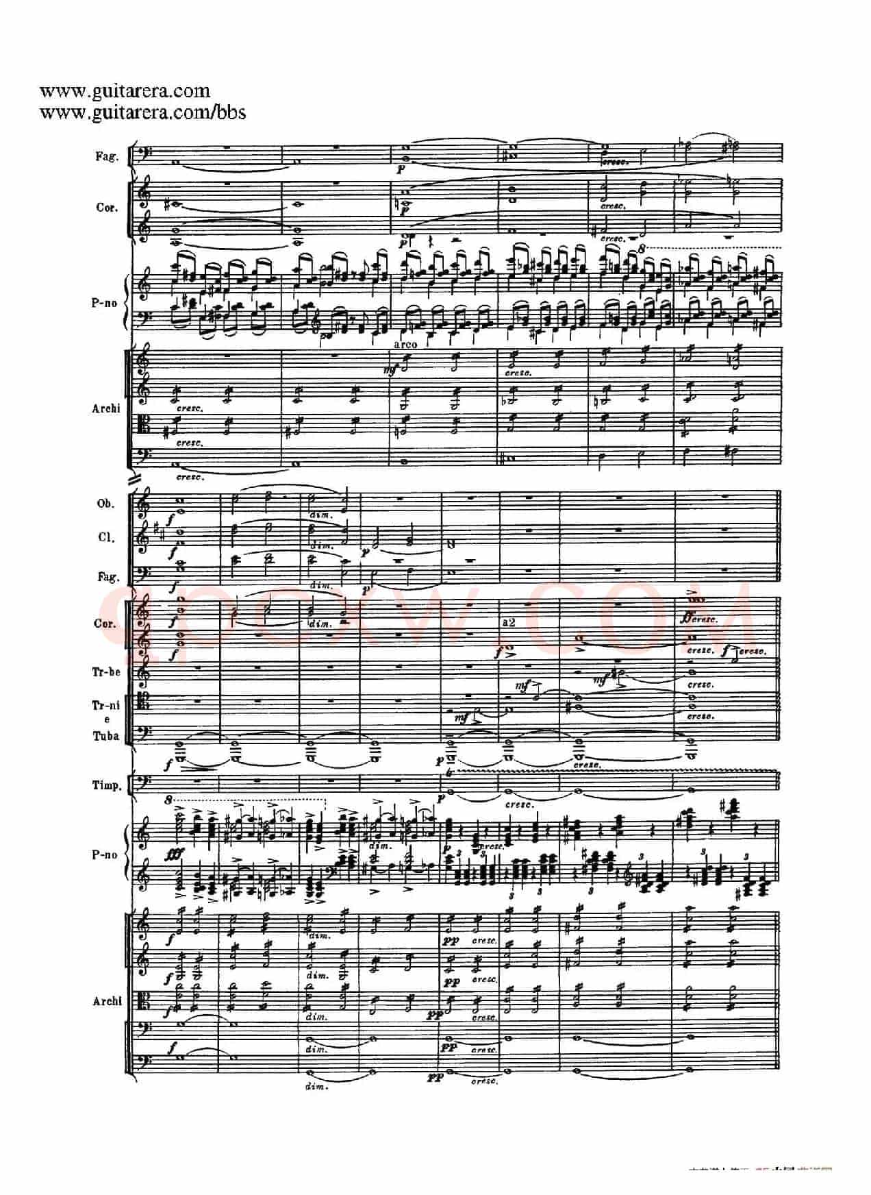 c小调第二钢琴协奏曲 Op.18（第三乐章总谱P25——37）