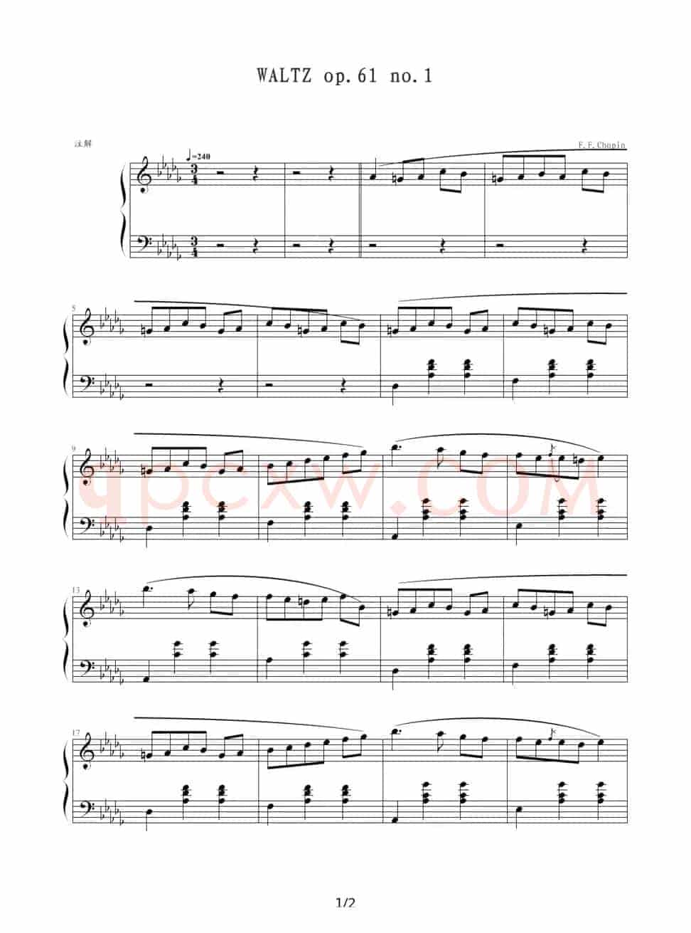 WALTZ op.61 no.1