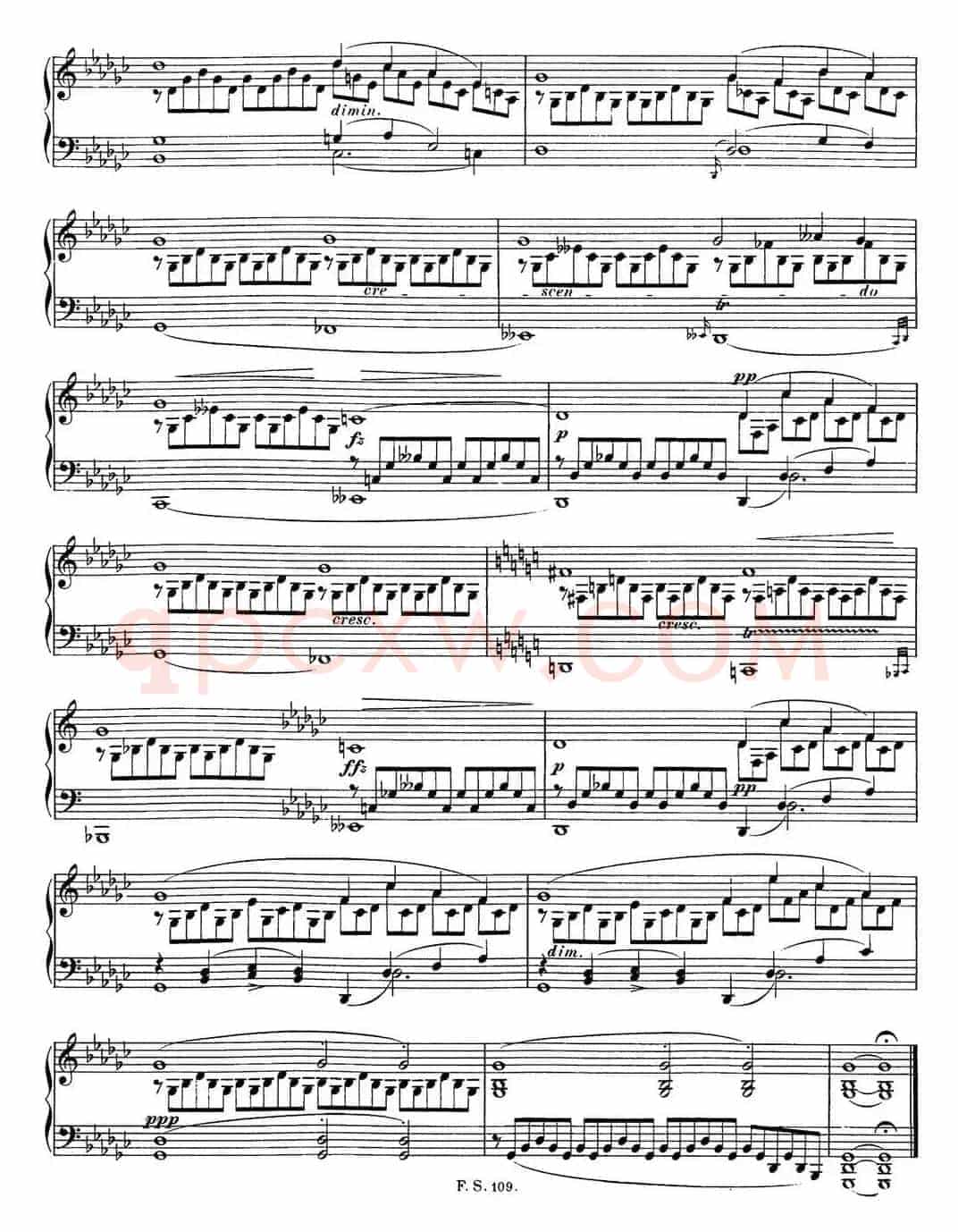 舒伯特降G大调即兴曲D.899，Op.90（NO.3）