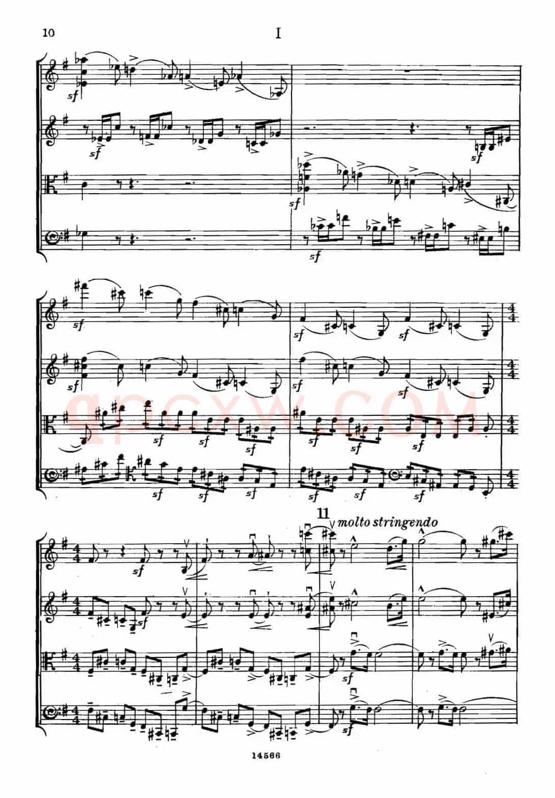 QUARTET Op.83(第一部分)(弦乐四重奏)