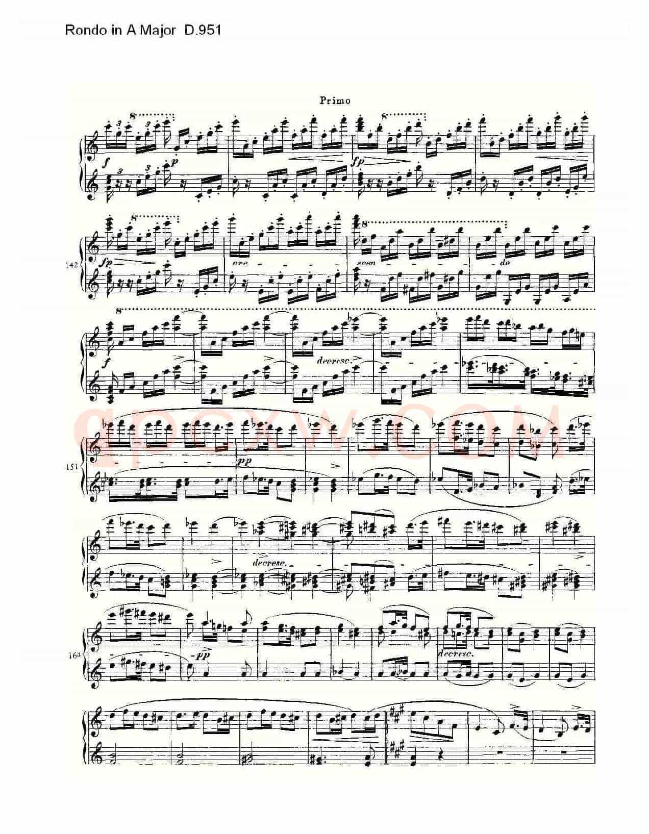 Rondo in A Major D.951(A大调回旋曲D.951)