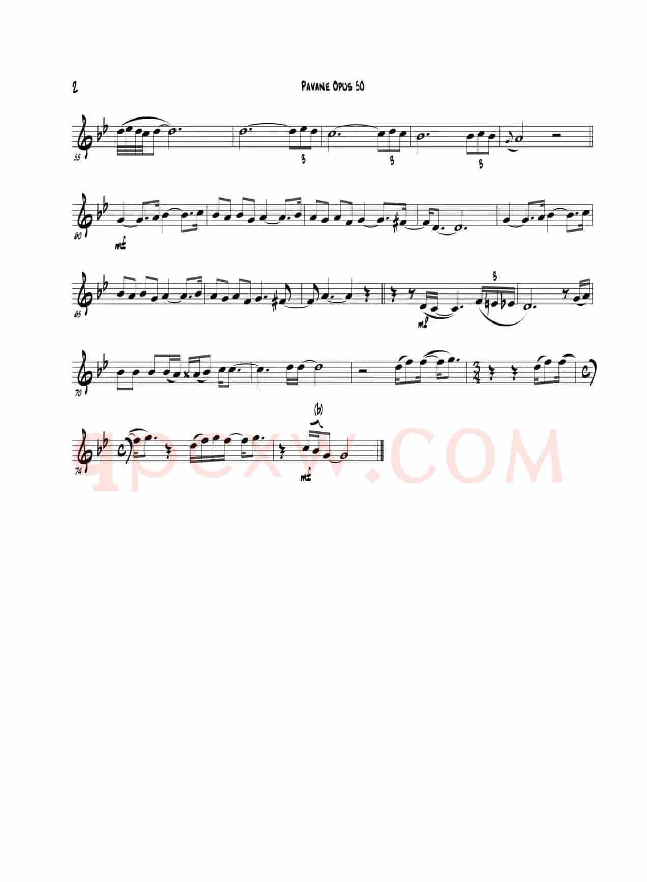 Pavane Opus 50（bB Part）