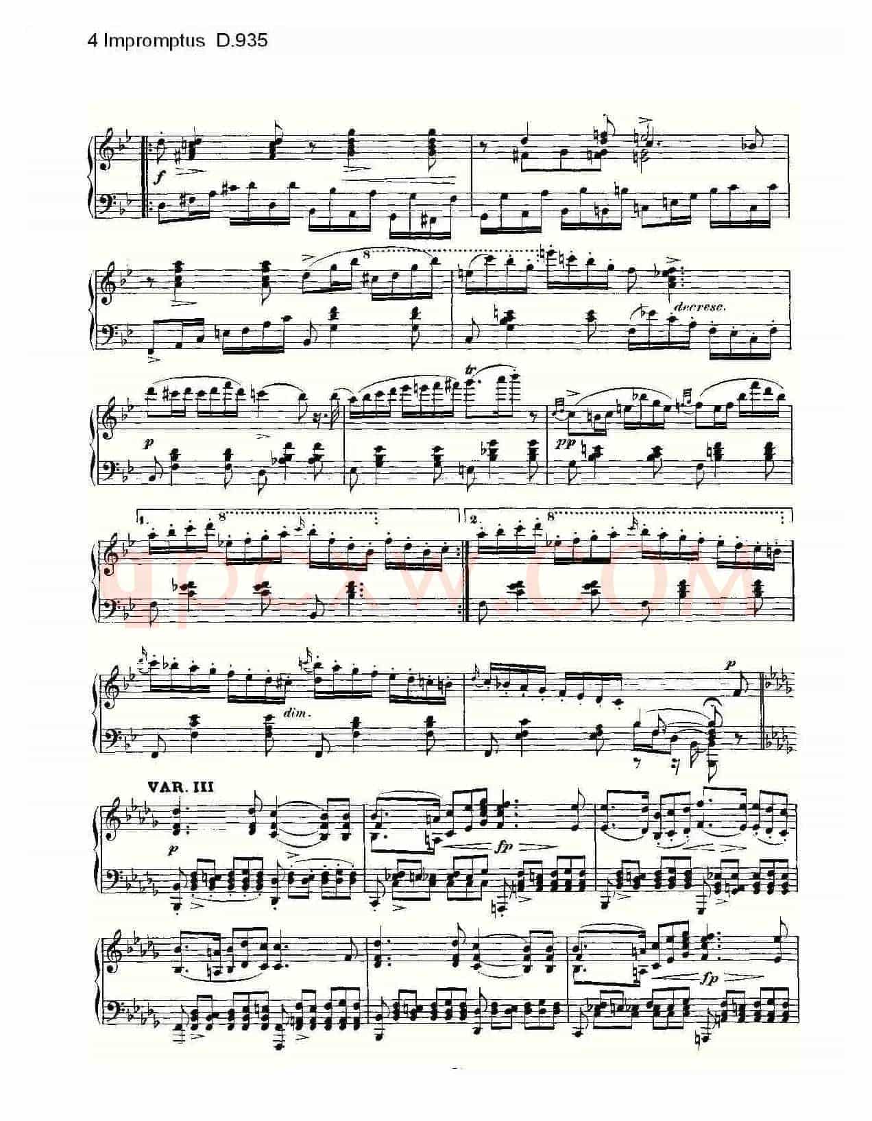4 Impromptus D.935（4人即兴演奏D.935）