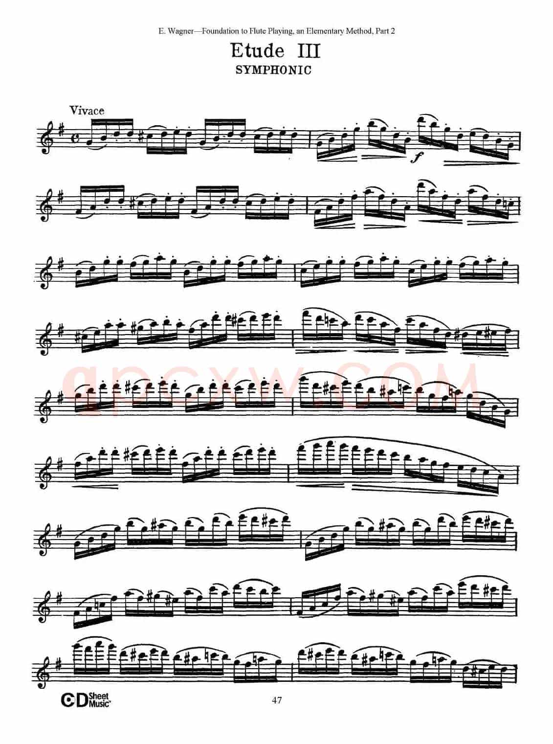 长笛演奏基础教程练习（Etude 3）