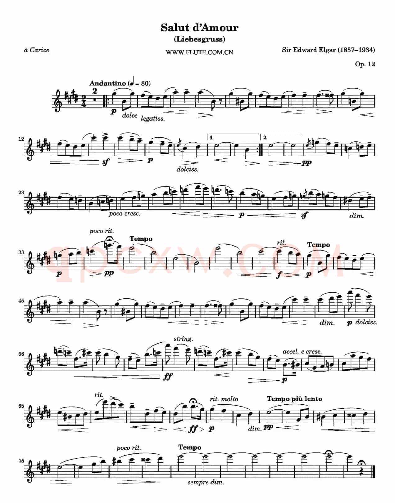 Salut d'Amour Op.12（爱的致意）