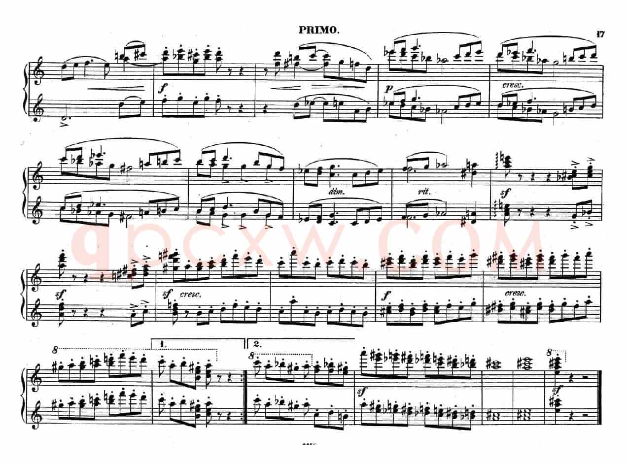 Zwolf Original-Compositionen fur Pianoforte zu 4 Handen Op.57(12首四手联弹小品·12)