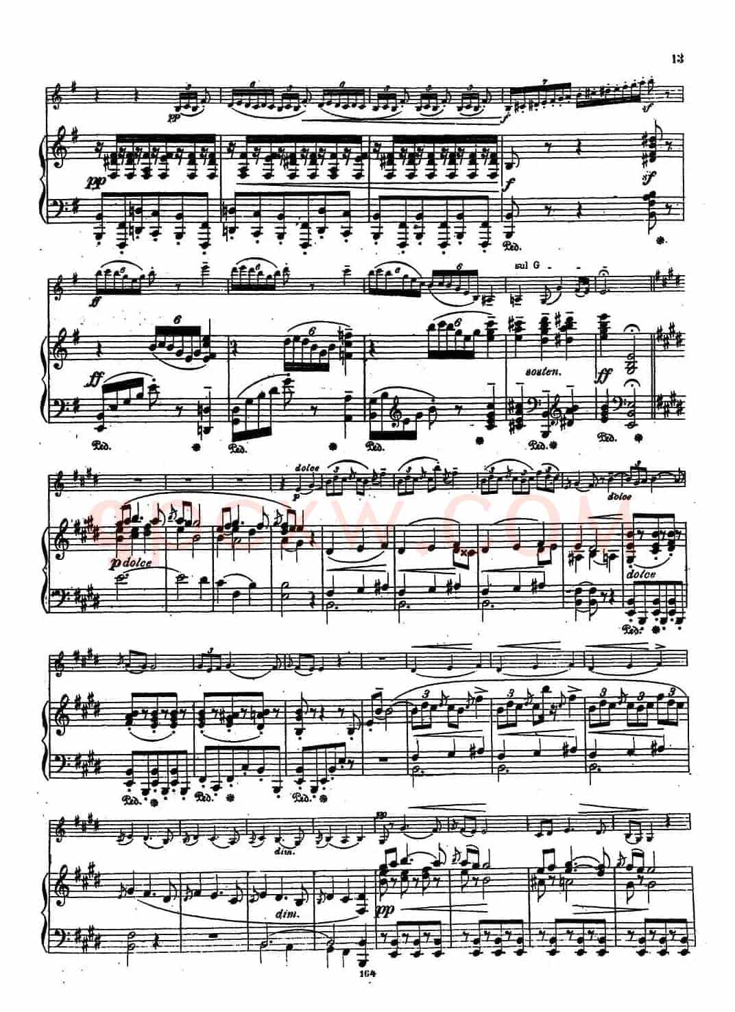 VIOLIN SONATA No.2 in G major（G大调第二小提琴奏鸣曲）（Ⅱ）（小提琴+钢琴伴奏）