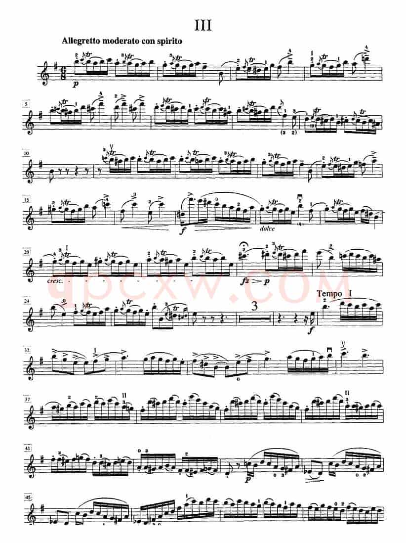 罗德第八协奏曲 E小调（Op.13，No.8） （小提琴分谱）