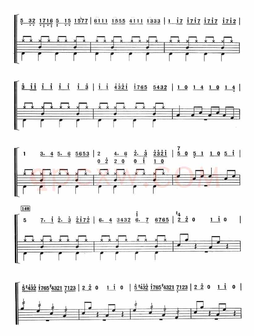 鲁斯兰与柳德米拉序曲（架子鼓、主旋律+鼓谱）
