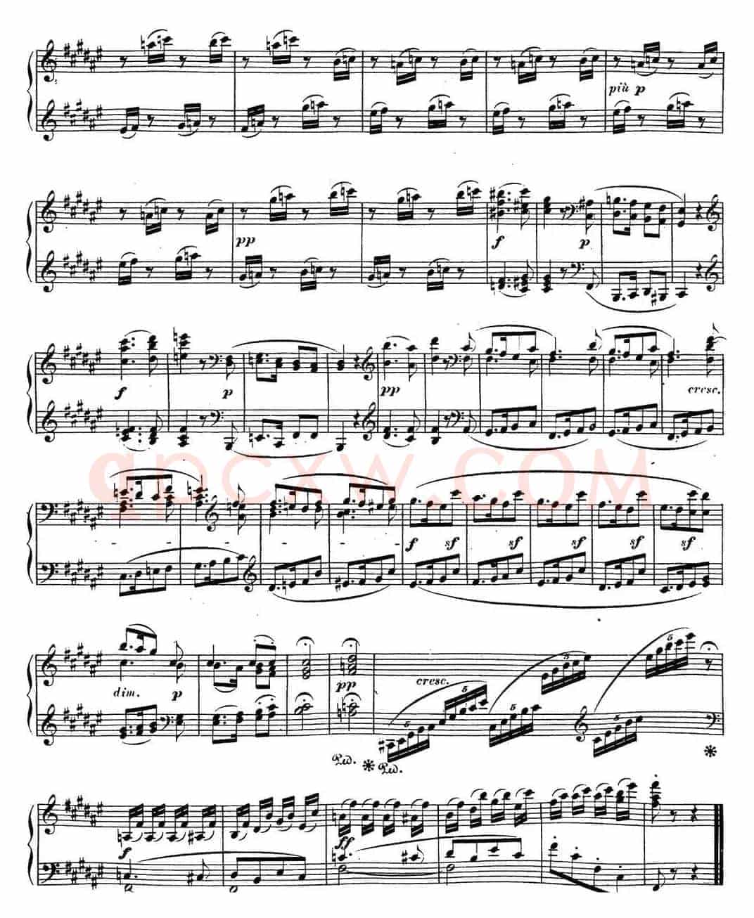 贝多芬钢琴奏鸣曲24 泰丽莎 升F大调 Op.78 F-sharp major