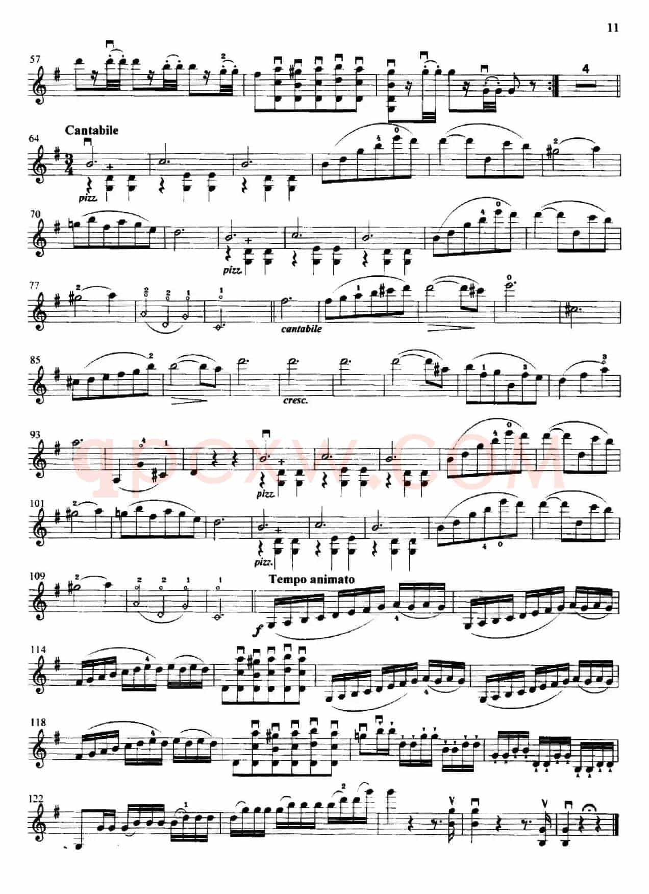 第五变奏曲（小提琴变奏曲·小提琴独奏分谱）