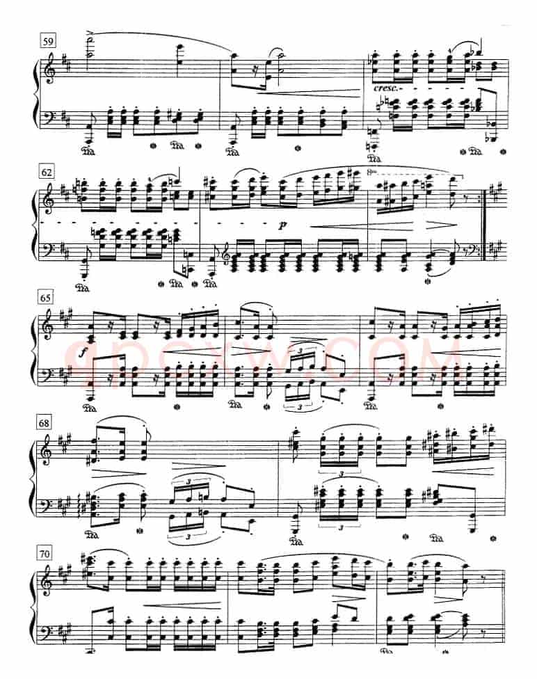 钢琴教程第八级 中外乐曲（A大调波兰舞曲 Op.40 No.1）
