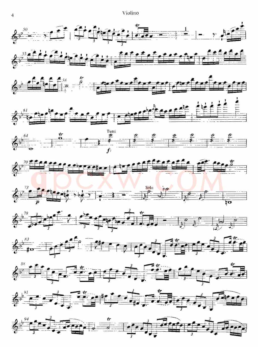 降B大调第一小提琴协奏曲 KV207