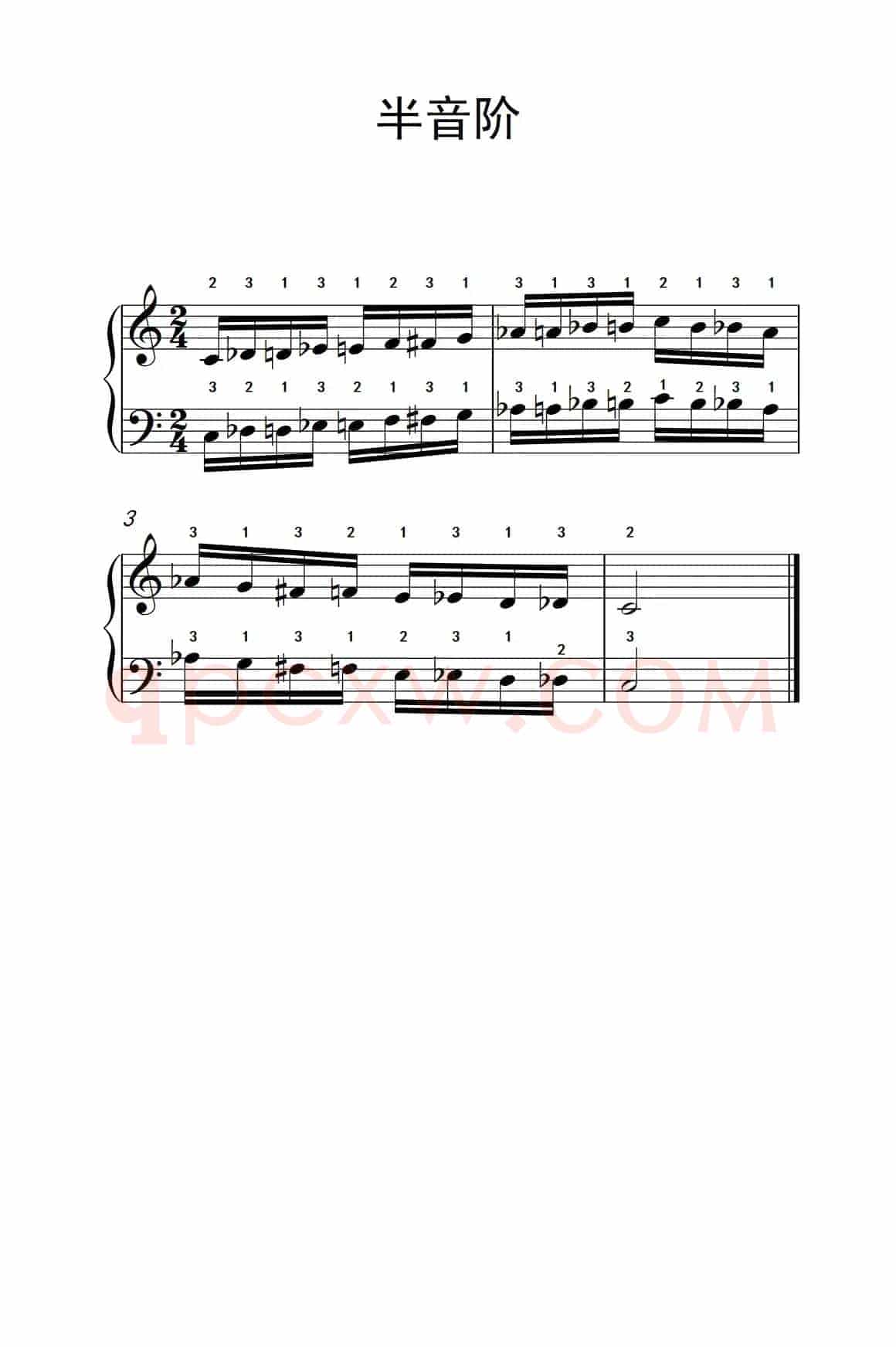 半音阶（孩子们的钢琴音阶、和弦与琶音 2）
