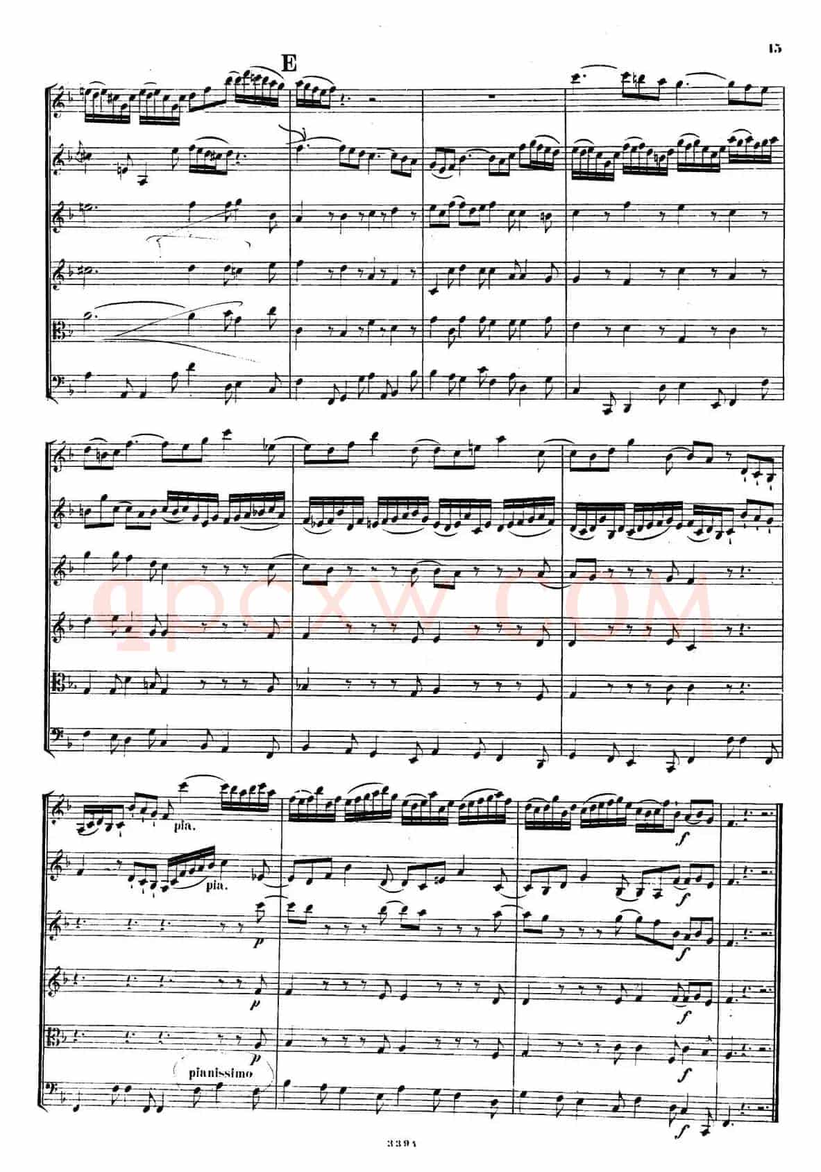 CONCERTO A DUE VIOLINI.（巴赫D小调二重协奏曲总谱）