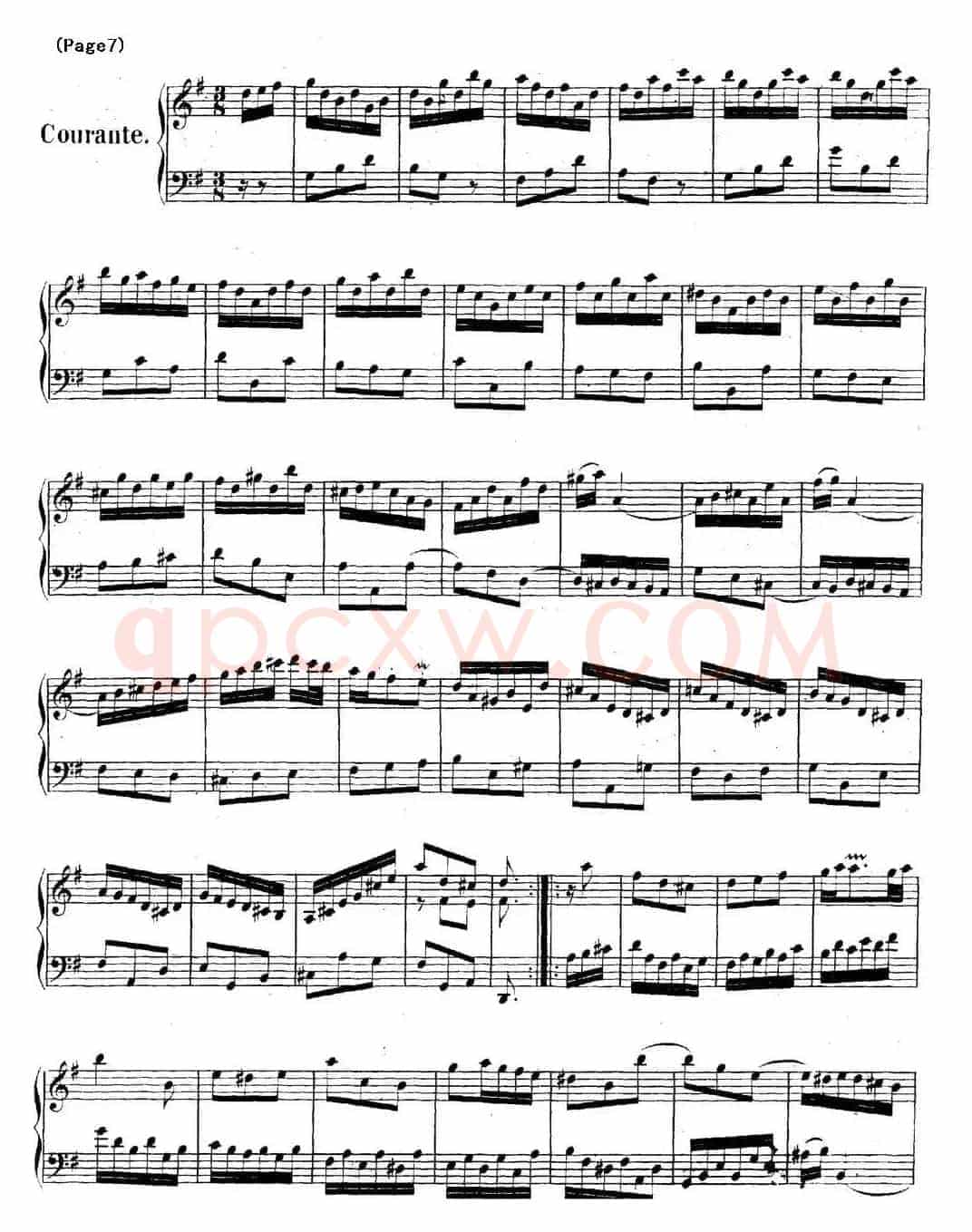 帕蒂塔6首德国组曲（No.5 G大调 巴赫 Partita G Major BWV 829）