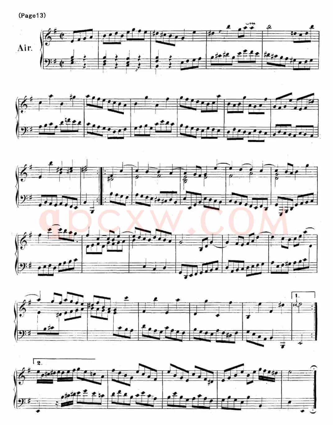 帕蒂塔6首德国组曲（No.6 e小调 巴赫 Partita e Minor BWV 830）