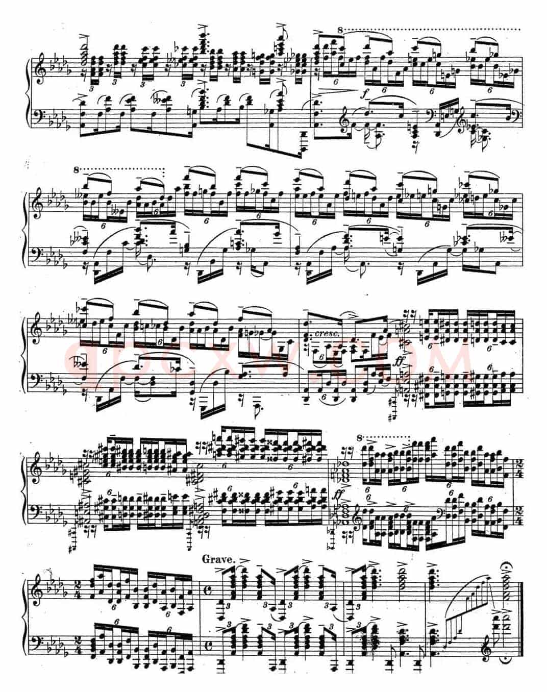 拉赫玛尼诺夫 钢琴前奏曲24 降D大调 Op.32 No.13