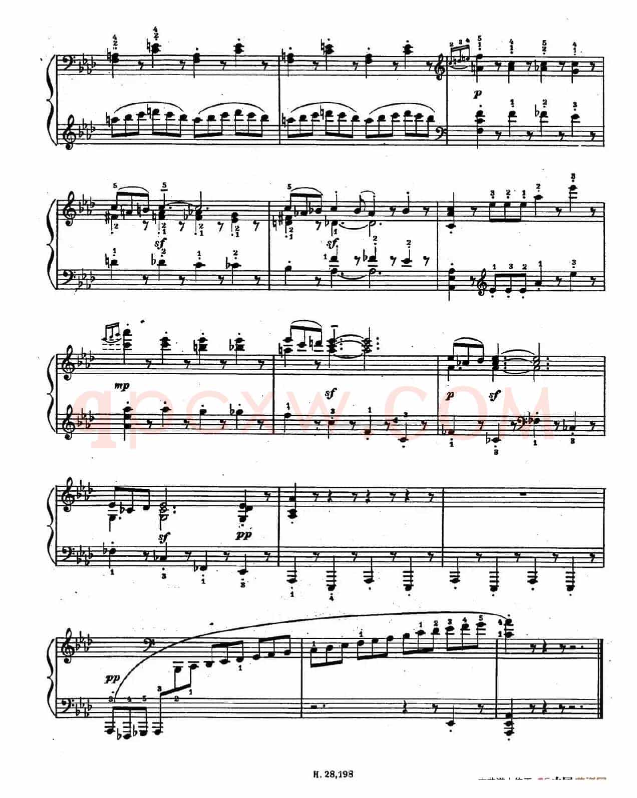 Ten Bagatelles Op.5(10首小品·8. 降A大调)