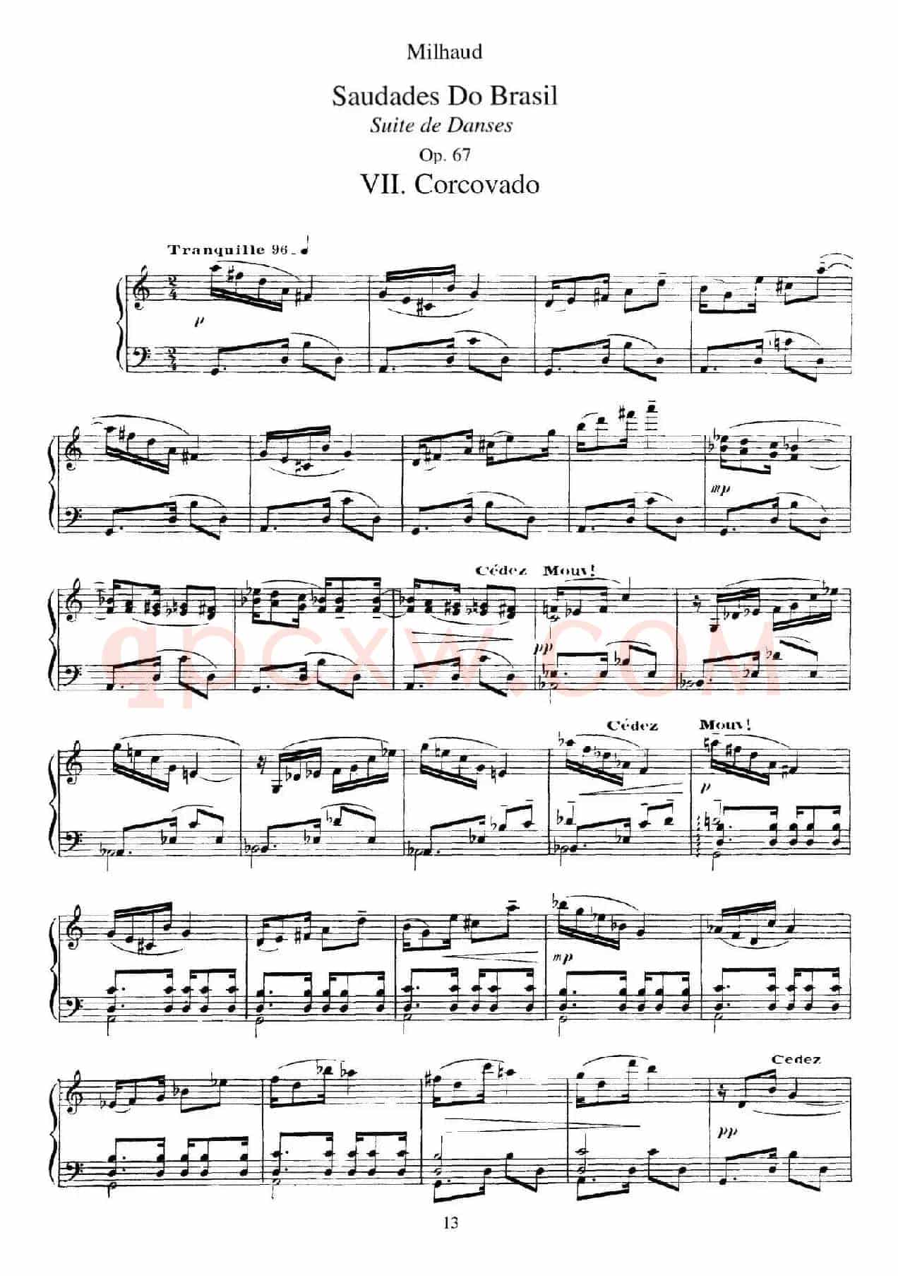 Saudados do Brasil Op.67(巴西回忆·Ⅶ)