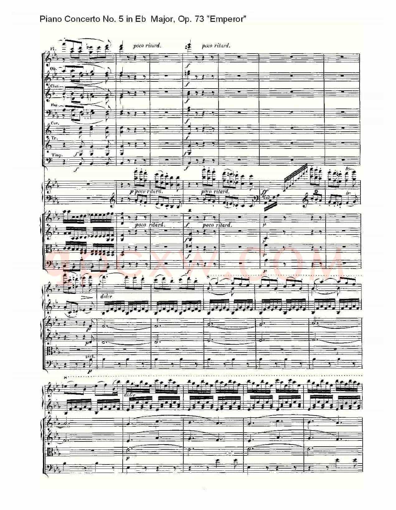 Eb大调钢琴第五协奏曲 Op.73“皇帝”第三乐章