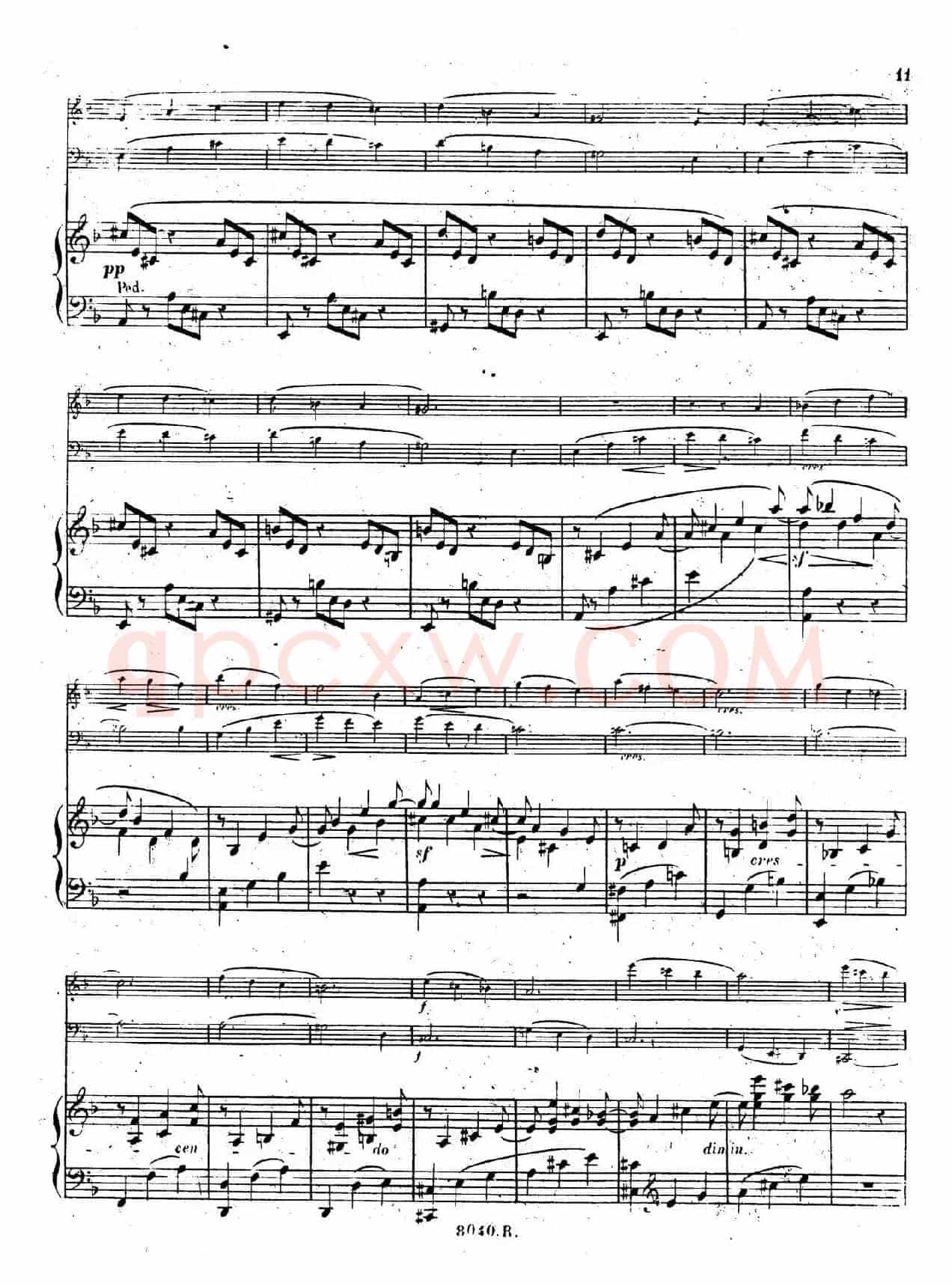 Piano Trio No.1 in d Minor Op.49（d小调第一钢琴三重奏·第一乐章）